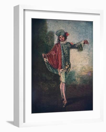 'L'Indifferent', c1717, (1911)-Jean-Antoine Watteau-Framed Giclee Print