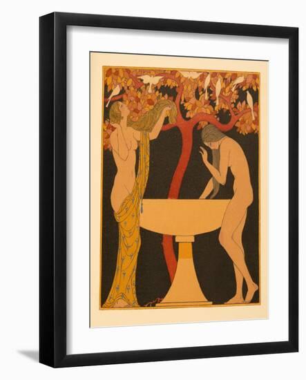 L'indifferent, Illustration from Les Chansons De Bilitis, by Pierre Louys, Pub. 1922 (Pochoir Print-Georges Barbier-Framed Giclee Print