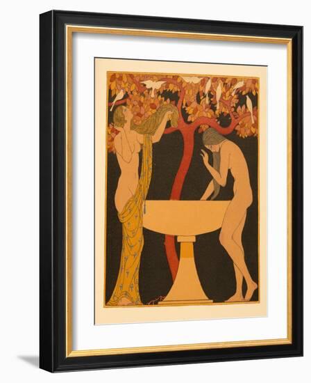 L'indifferent, Illustration from Les Chansons De Bilitis, by Pierre Louys, Pub. 1922 (Pochoir Print-Georges Barbier-Framed Giclee Print