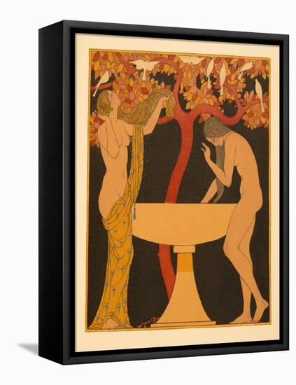 L'indifferent, Illustration from Les Chansons De Bilitis, by Pierre Louys, Pub. 1922 (Pochoir Print-Georges Barbier-Framed Premier Image Canvas