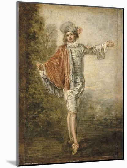 L'Indifférent-Jean Antoine Watteau-Mounted Giclee Print