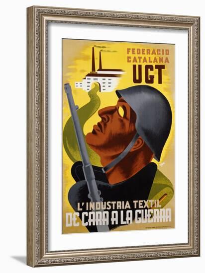 L'Industria Textil De Cara a La Guerra Poster-null-Framed Giclee Print