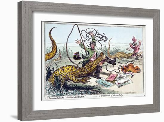 L'Insurrection De L'Institut Amphibie' or the Pursuit of Knowledge-James Gillray-Framed Giclee Print