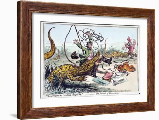 L'Insurrection De L'Institut Amphibie' or the Pursuit of Knowledge-James Gillray-Framed Giclee Print