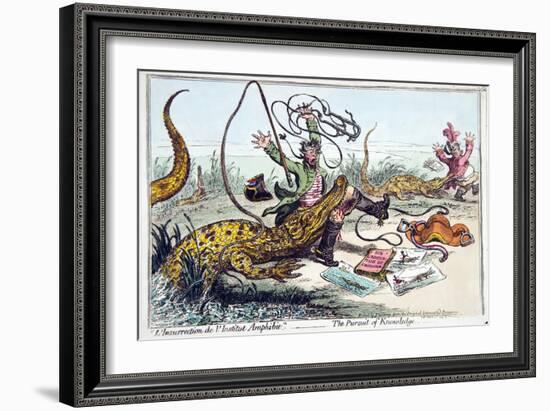 L'Insurrection De L'Institut Amphibie' or the Pursuit of Knowledge-James Gillray-Framed Giclee Print