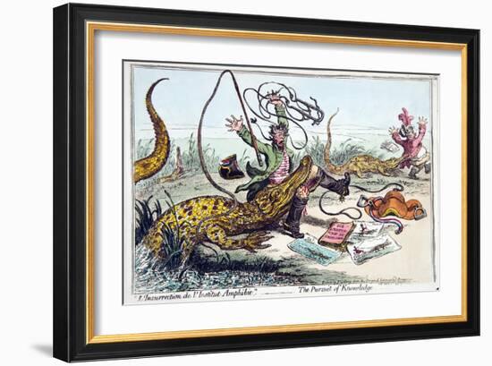 L'Insurrection De L'Institut Amphibie' or the Pursuit of Knowledge-James Gillray-Framed Giclee Print