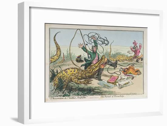 L'Insurrection De L'Institut Amphibie' or the Pursuit of Knowledge-James Gillray-Framed Giclee Print