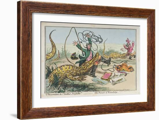 L'Insurrection De L'Institut Amphibie' or the Pursuit of Knowledge-James Gillray-Framed Giclee Print