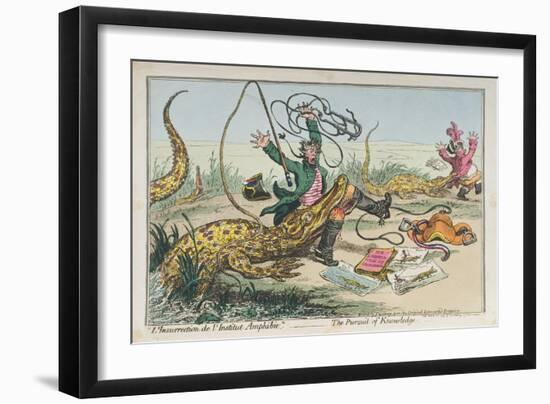 L'Insurrection De L'Institut Amphibie' or the Pursuit of Knowledge-James Gillray-Framed Giclee Print