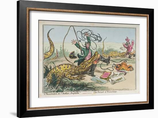 L'Insurrection De L'Institut Amphibie' or the Pursuit of Knowledge-James Gillray-Framed Giclee Print