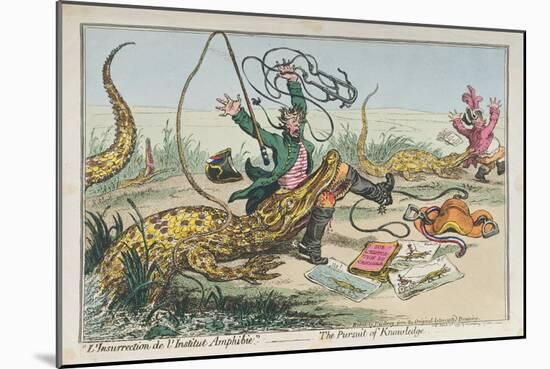 L'Insurrection De L'Institut Amphibie' or the Pursuit of Knowledge-James Gillray-Mounted Giclee Print