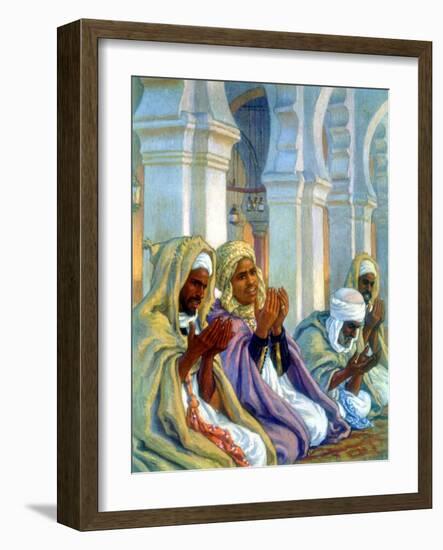 L'Invocation (La Prier) (Prayer of Invocation), 1918-Etienne Dinet-Framed Giclee Print