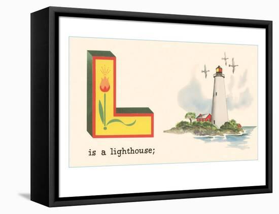 L is a Lighthouse-null-Framed Stretched Canvas