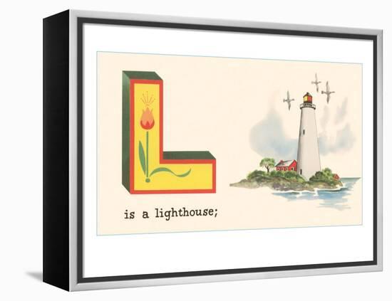 L is a Lighthouse-null-Framed Stretched Canvas