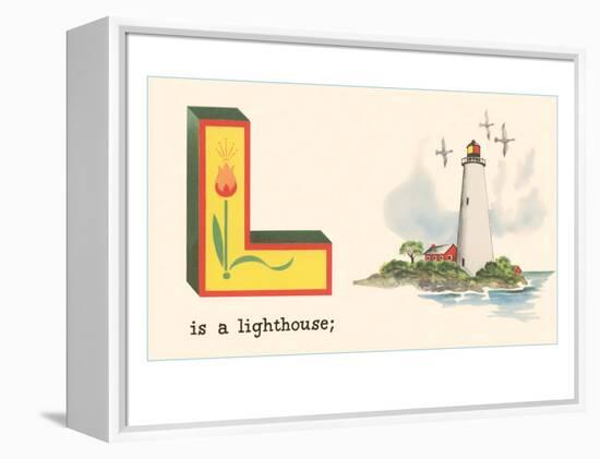 L is a Lighthouse-null-Framed Stretched Canvas