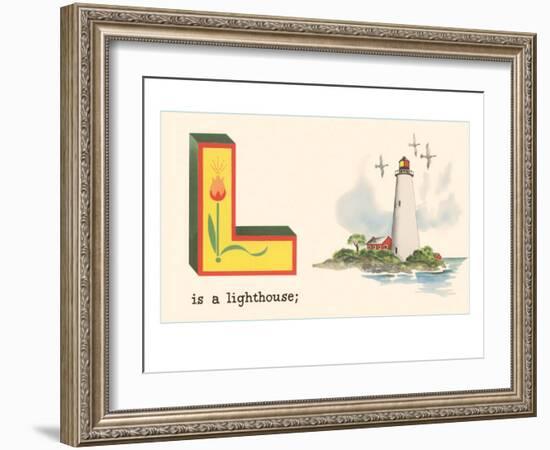 L is a Lighthouse-null-Framed Art Print