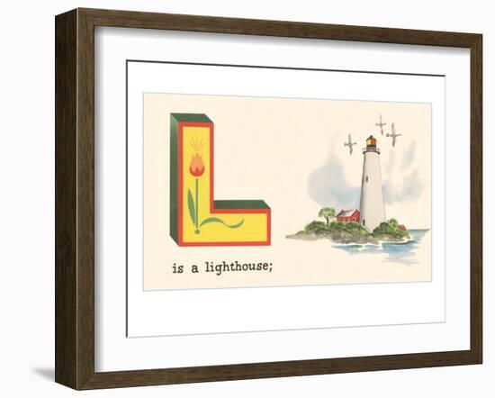 L is a Lighthouse-null-Framed Art Print