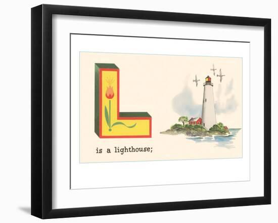 L is a Lighthouse-null-Framed Art Print