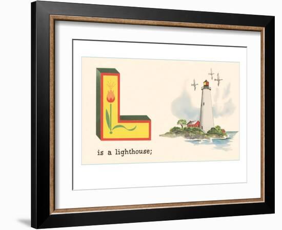 L is a Lighthouse-null-Framed Art Print