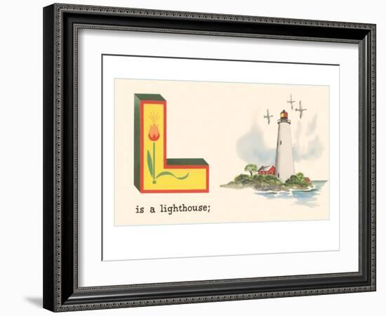 L is a Lighthouse-null-Framed Art Print