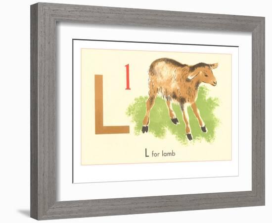 L is for Lamb-null-Framed Art Print