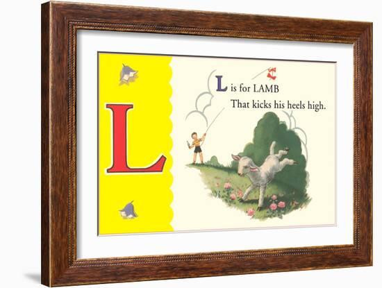 L is for Lamb-null-Framed Art Print