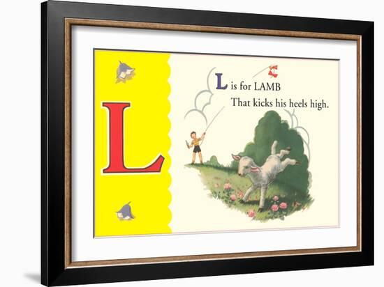 L is for Lamb-null-Framed Art Print