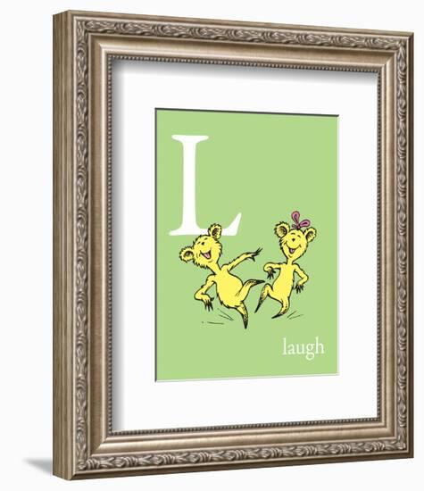 L is for Laugh (green)-Theodor (Dr. Seuss) Geisel-Framed Art Print