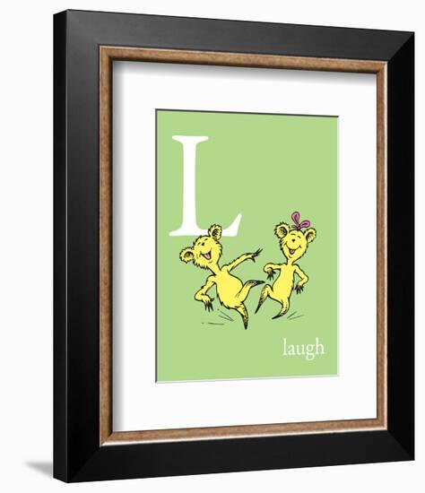 L is for Laugh (green)-Theodor (Dr. Seuss) Geisel-Framed Art Print