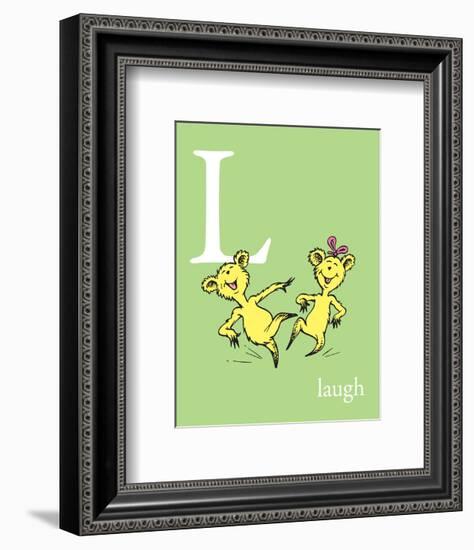 L is for Laugh (green)-Theodor (Dr. Seuss) Geisel-Framed Art Print