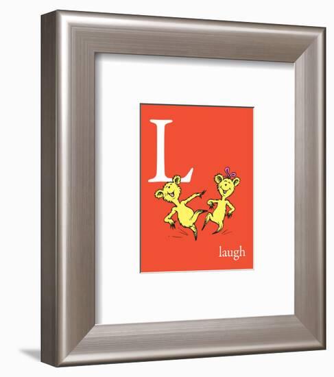 L is for Laugh (red)-Theodor (Dr. Seuss) Geisel-Framed Art Print