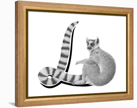 L is for Lemur-Stacy Hsu-Framed Stretched Canvas