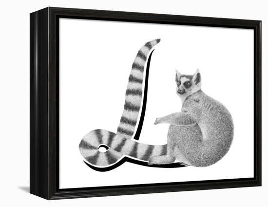 L is for Lemur-Stacy Hsu-Framed Stretched Canvas