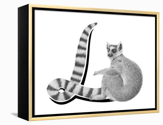 L is for Lemur-Stacy Hsu-Framed Stretched Canvas