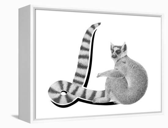 L is for Lemur-Stacy Hsu-Framed Stretched Canvas