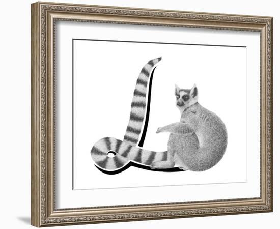 L is for Lemur-Stacy Hsu-Framed Art Print