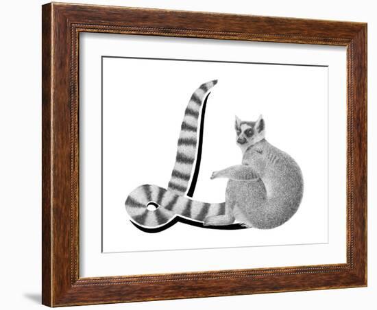 L is for Lemur-Stacy Hsu-Framed Art Print