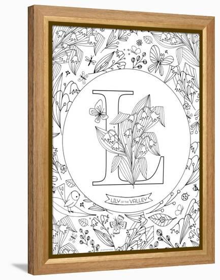 L is for Lily of the Valley-Heather Rosas-Framed Stretched Canvas