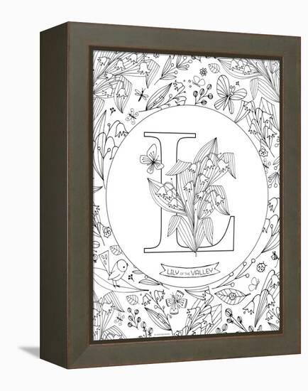 L is for Lily of the Valley-Heather Rosas-Framed Stretched Canvas