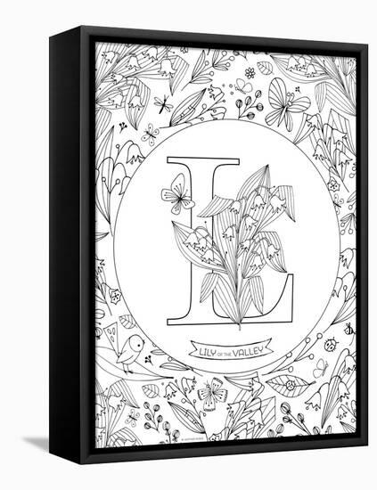 L is for Lily of the Valley-Heather Rosas-Framed Stretched Canvas