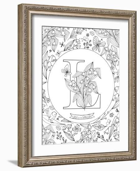 L is for Lily of the Valley-Heather Rosas-Framed Art Print