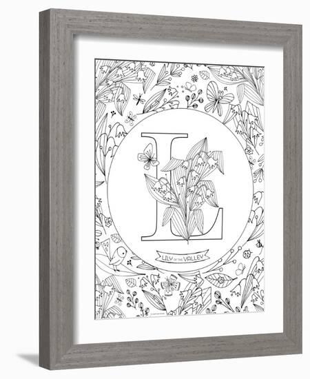 L is for Lily of the Valley-Heather Rosas-Framed Art Print