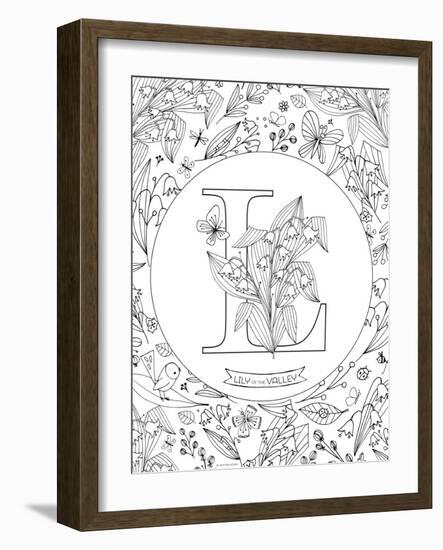 L is for Lily of the Valley-Heather Rosas-Framed Art Print