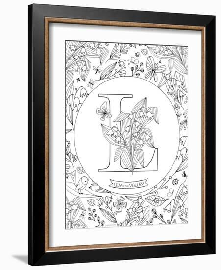 L is for Lily of the Valley-Heather Rosas-Framed Art Print