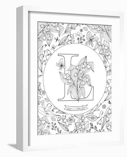 L is for Lily of the Valley-Heather Rosas-Framed Art Print