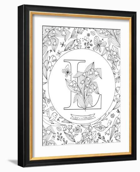 L is for Lily of the Valley-Heather Rosas-Framed Art Print