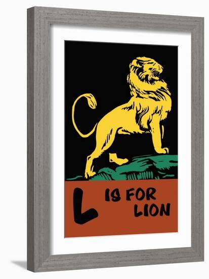 L is for Lion-Charles Buckles Falls-Framed Art Print