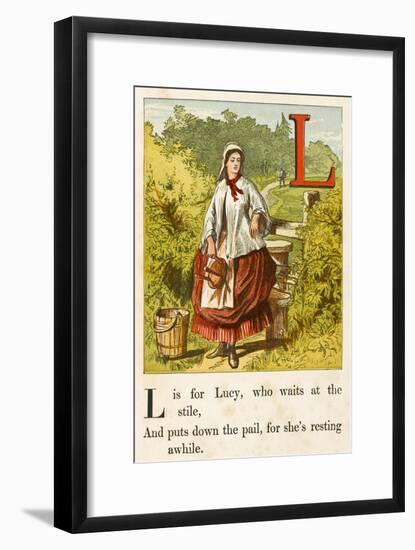 L Is for Lucy, Who Waits at the Stile-null-Framed Art Print