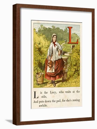 L Is for Lucy, Who Waits at the Stile-null-Framed Art Print
