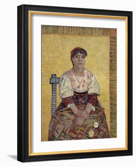 L'Italienne, 1887-Vincent van Gogh-Framed Giclee Print